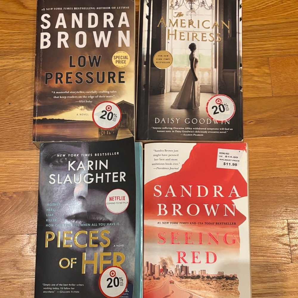 Sandra Brown & More: Captivating Trade Paperback Book Set- lot of 4